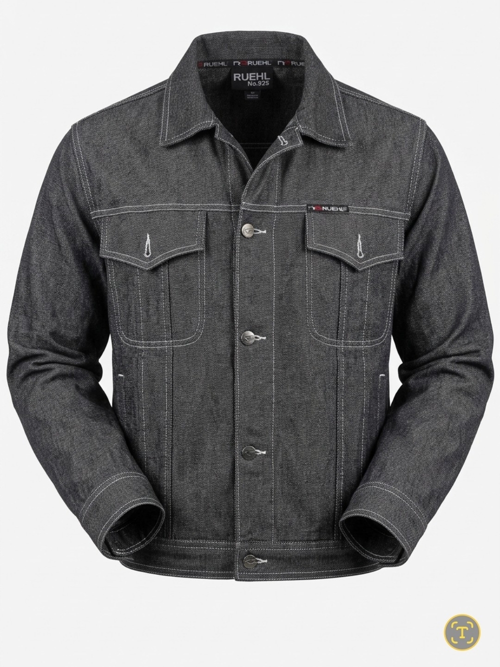Vintage NAK Dark Gray Denim Shirt Jacket Size Medium